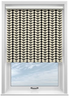 Orla Kiely Solid Stem, Black - Twist&Fit Roller Blind